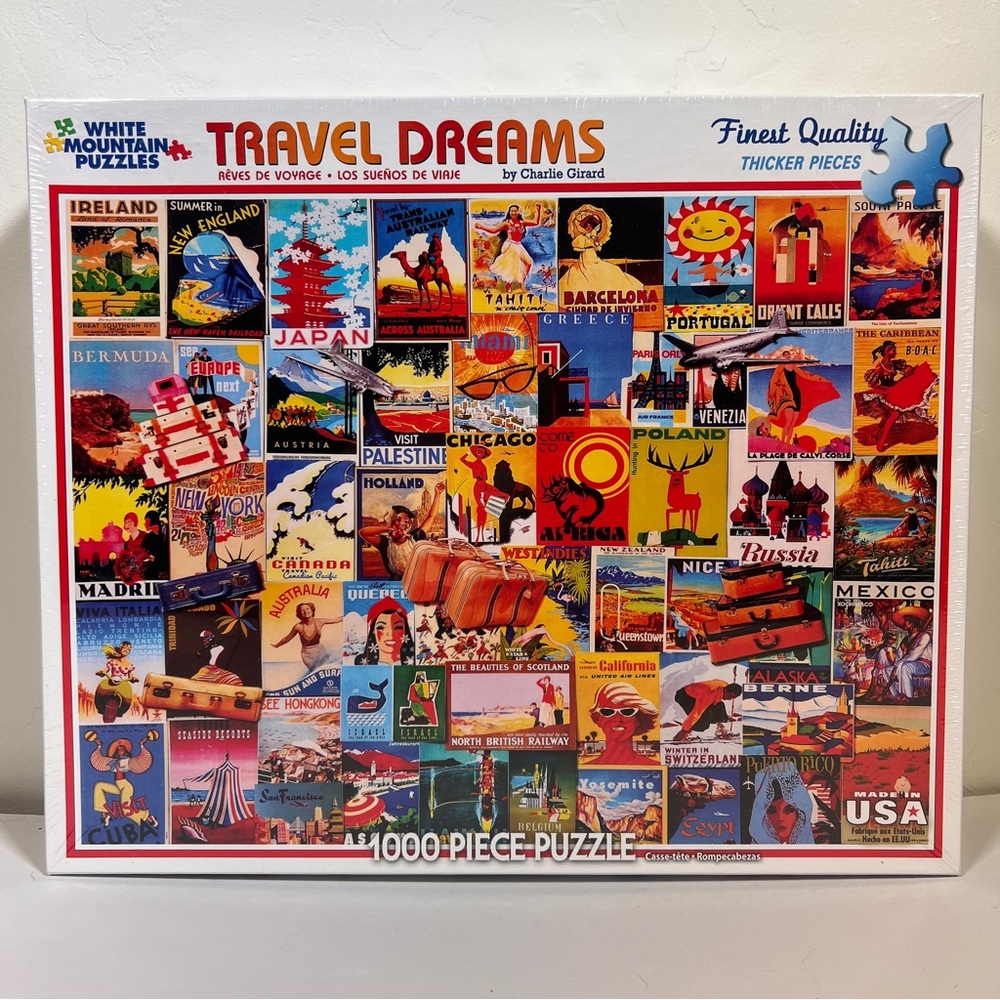White Mountain Travel Dreams Puzzle 1000 Pieces New